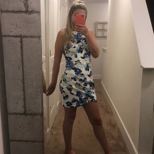 Blue floral dress